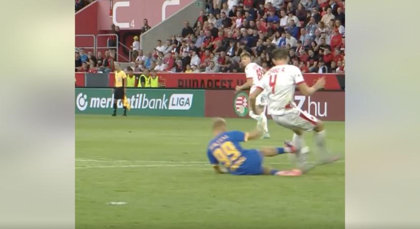 Házon belül is megbüntetik a Honvéd-védőbe beleszálló futballistát: "Nem vagyok egy durva játékos"