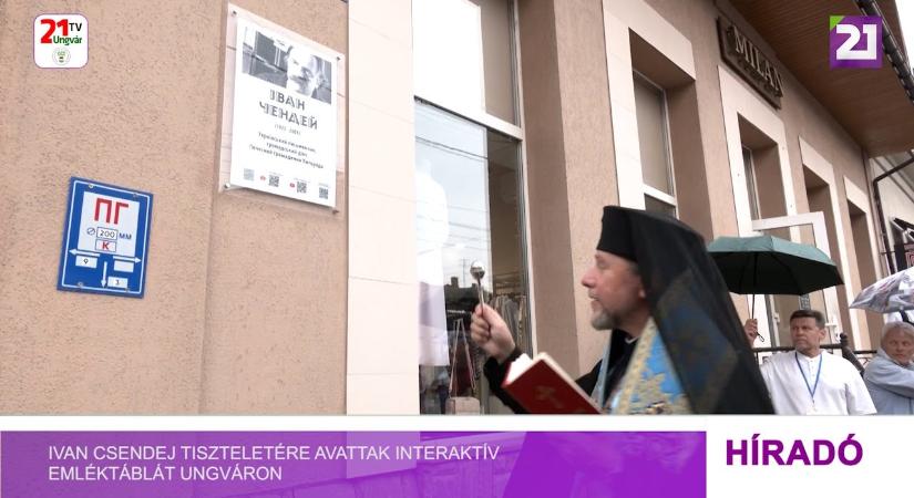 Ivan Csendej tiszteletére avattak interaktív emléktáblát Ungváron (videó)