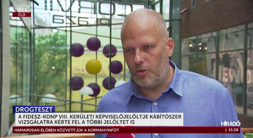 A Fidesz-KDNP VIII. kerületi képviselőjelöltje kábítószer vizsgálatra kérte fel a többi jelöltet is  videó