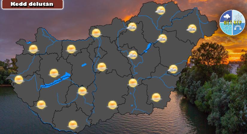 Friss hajnal, délután pedig nyáriasan meleg idő