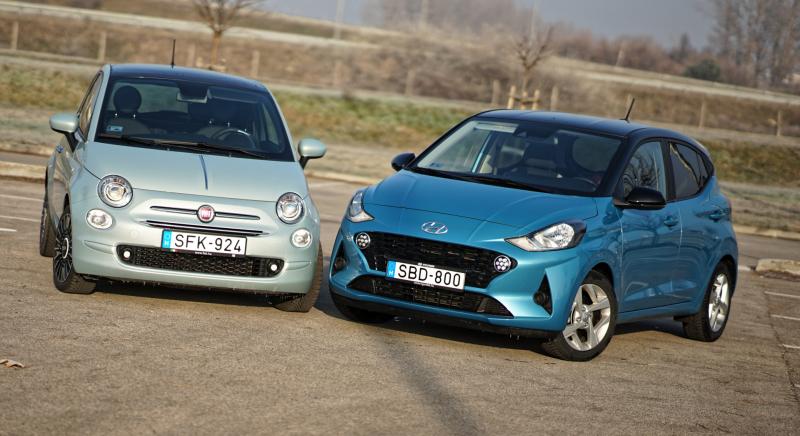 Küzdelem a nagycsoportban: Fiat 500 és Hyundai i10 összehasonlító teszt