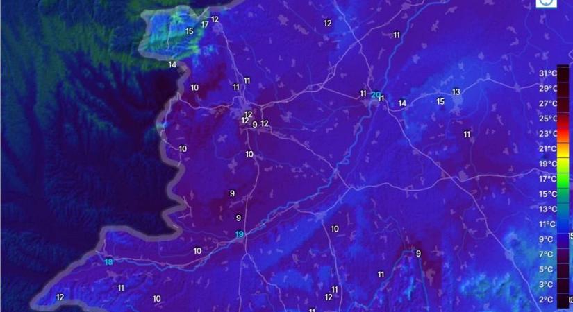Csípős volt a reggel Vasban is: több helyen is 10 fok alatti hőmérsékletet mértek