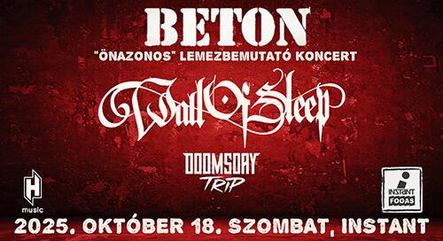 Friss Beton hírek - a Wall Of Sleep az októberi lemezbemutató különleges vendége!