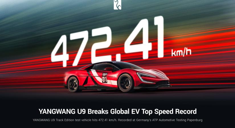 Új világrekord született: 472 km/h-val száguldott a BYD YangWang U9