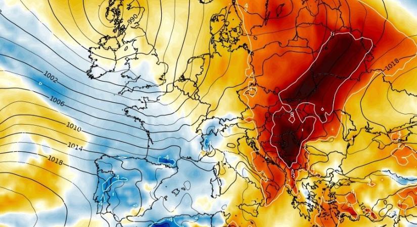 Térképsorozaton mutatjuk, hogyan árasztja el a szaharai meleg Európát