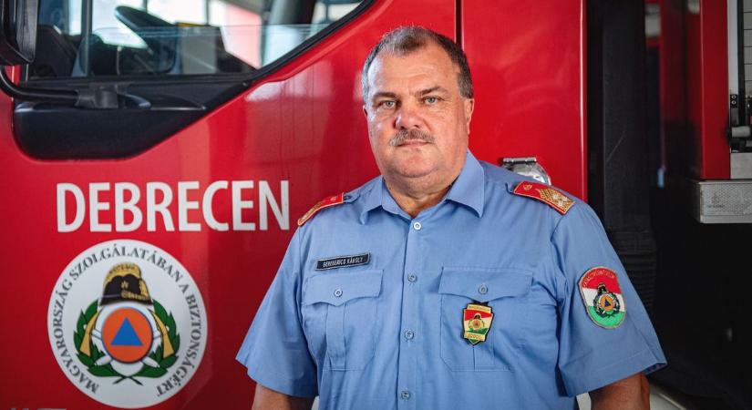 Katonából lett tűzoltó Gerebenics Károly, aki most már Hajdú-Biharért dolgozik