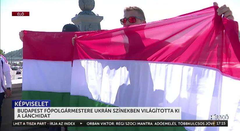 Botrány a Lánchídon: Karácsony ukrán színekkel ünnepel, miközben Zelenszkij fenyegeti Magyarországot  videó