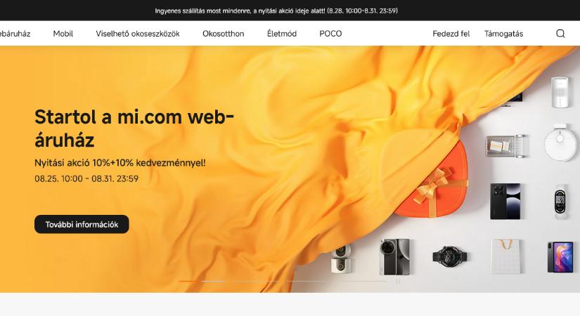 Online áruházat indít a Xiaomi Magyarországon