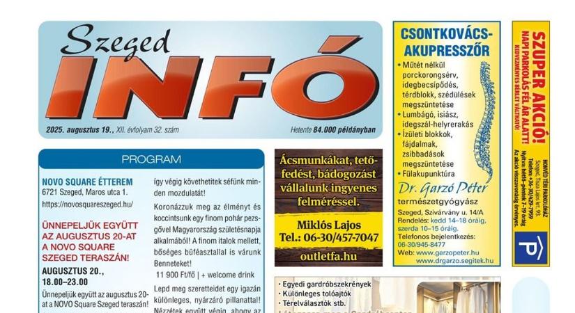 Szeged Infó 2025.08.19-i lapszáma