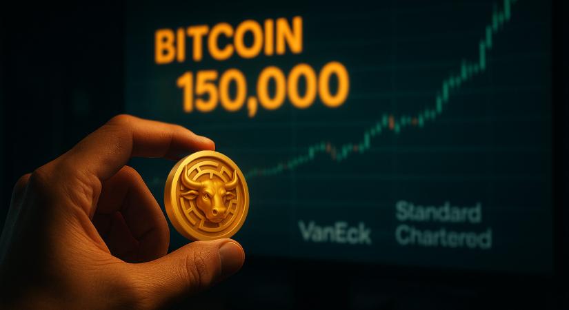 Jön a Bitcoin 150 000 dolláros ralija, mondja a VanEck és a Standard Chartered: Egy altcoint érdemes tartani a következő fellendülés előtt