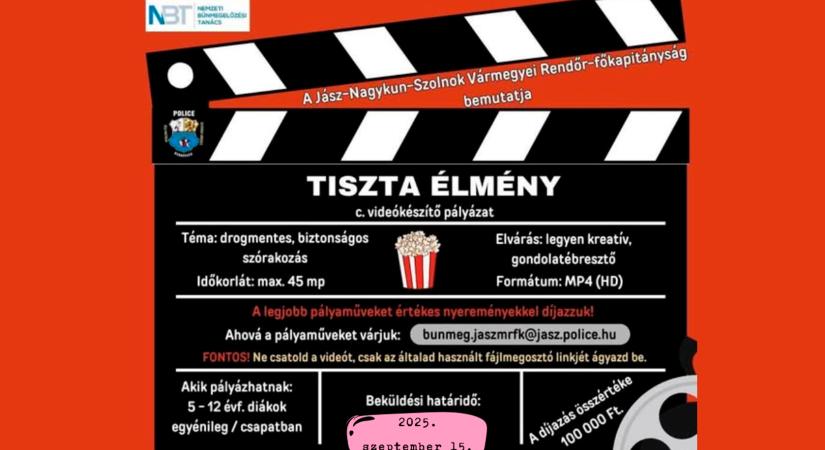 Határidőváltozás! TISZTA élmény – VIDEÓPÁLYÁZAT DIÁKOKNAK