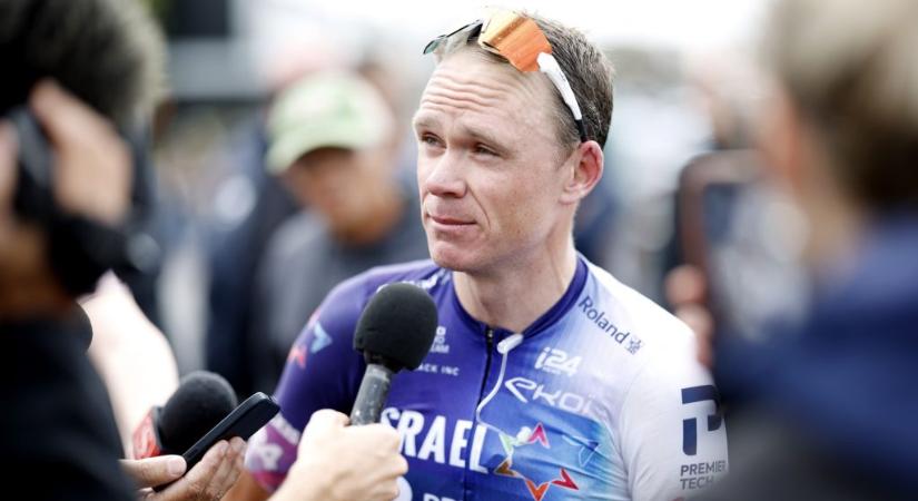 Elütötte egy autós Chris Froome-ot, mentőhelikopterrel vitték kórházba