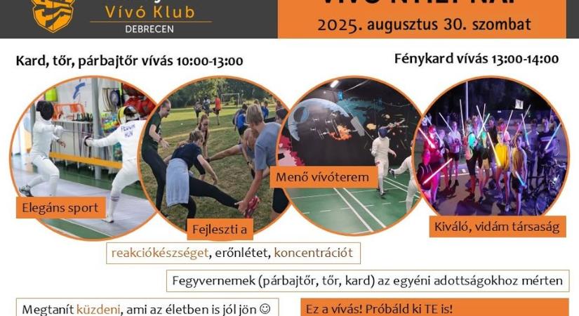 Próbáld ki a fénykardvívást augusztus 30-án a Békessy Béla Vívócentrumban