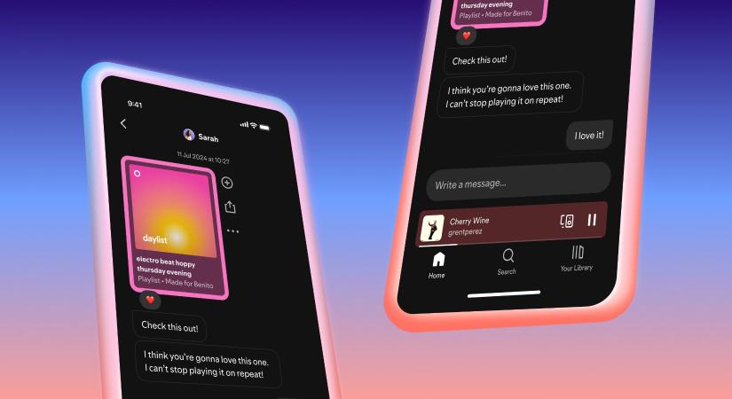 Saját üzenetküldő funkciót kap a Spotify