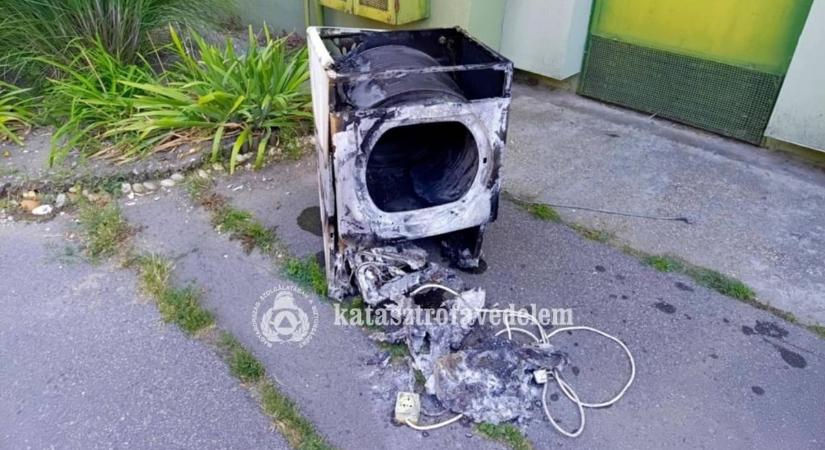 Szárítógép okozott lakástüzet Pápán