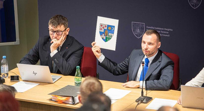 Bemutatták és elfogadták Hargita megye címerét