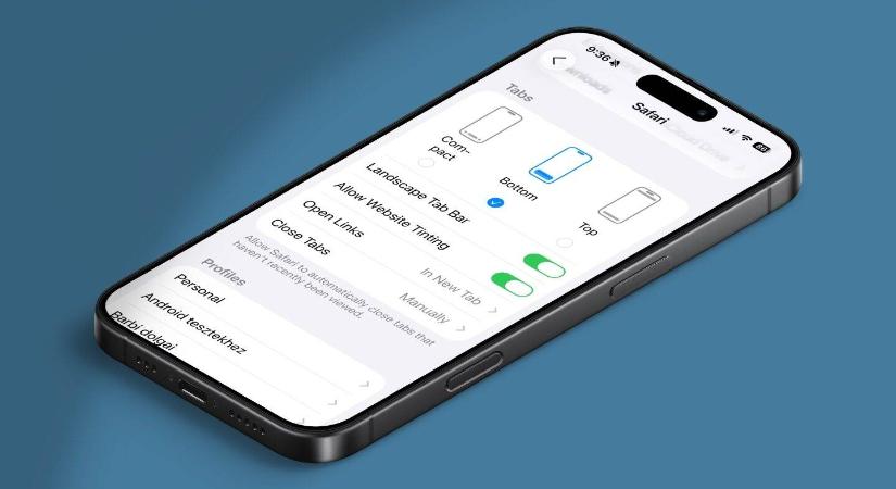 Eredeti Safari felület visszaállítása iOS 26 alatt az új helyett