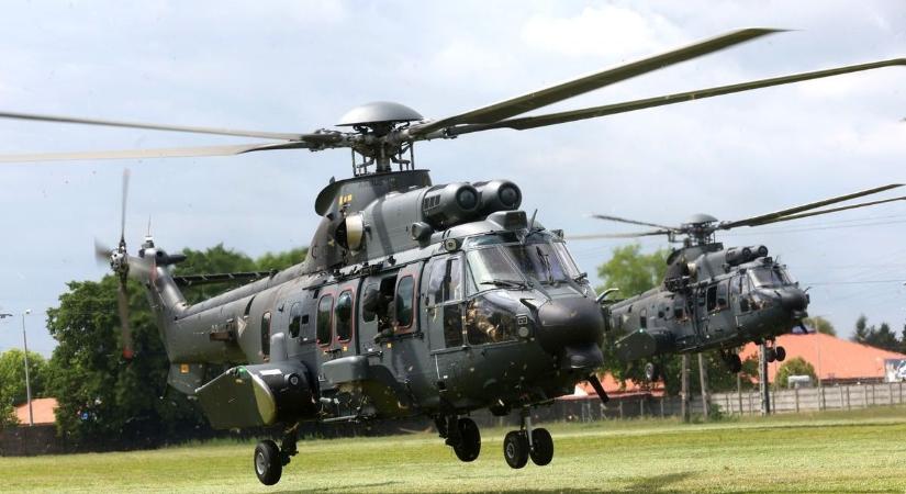 Katonai helikopterek Hevesben, vonul a hadsereg a közutakon is