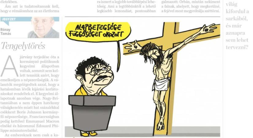 Bírónő: jópofa a Népszava kereszténygyalázó karikatúrája