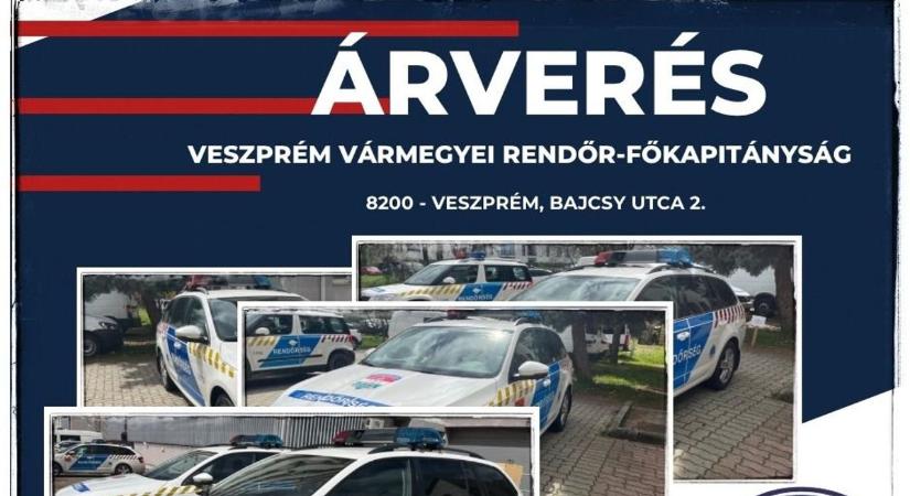 Árverési hirdetmény – Veszprém Vármegyei Rendőr-főkapitányság