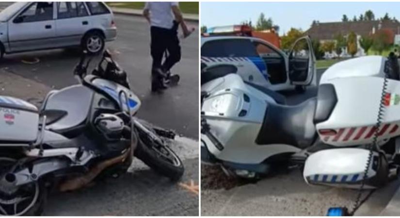 Kórházba került a motoros rendőr, akit elsodort egy autós Kiskunmajsán