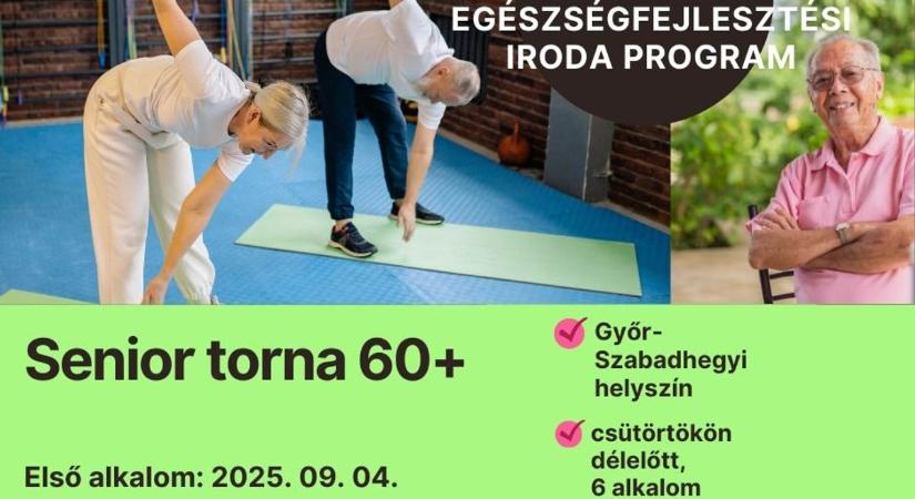 Ősszel ismét indul az ingyenes senior torna Győrben
