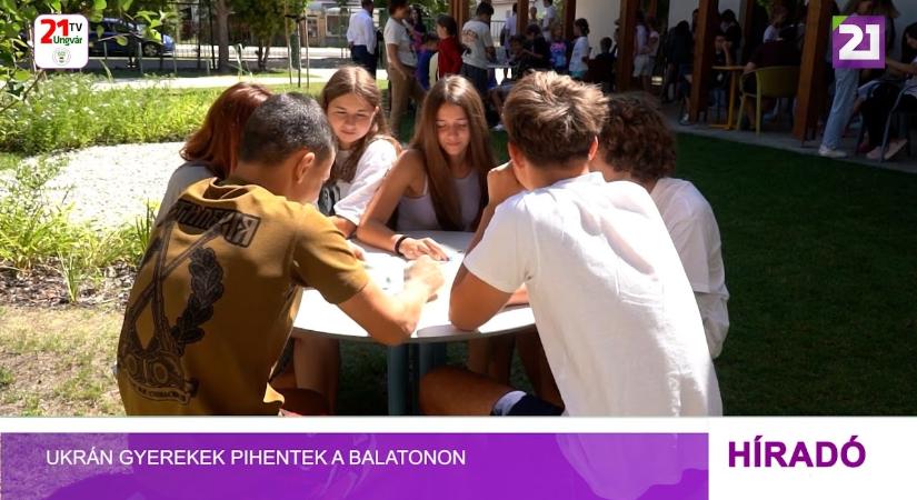 Ukrán gyerekek pihentek a Balatonon (videó)