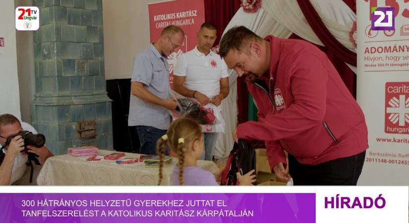 300 hátrányos helyzetű gyerekhez juttat el tanfelszerelést a Katolikus Karitász Kárpátalján (videó)