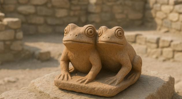 Ősi békaszobor került elő a Caral civilizáció emlékeiből