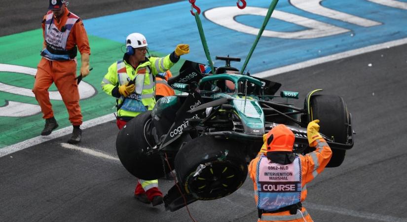 Lance Stroll durván összetörte az Aston Martint