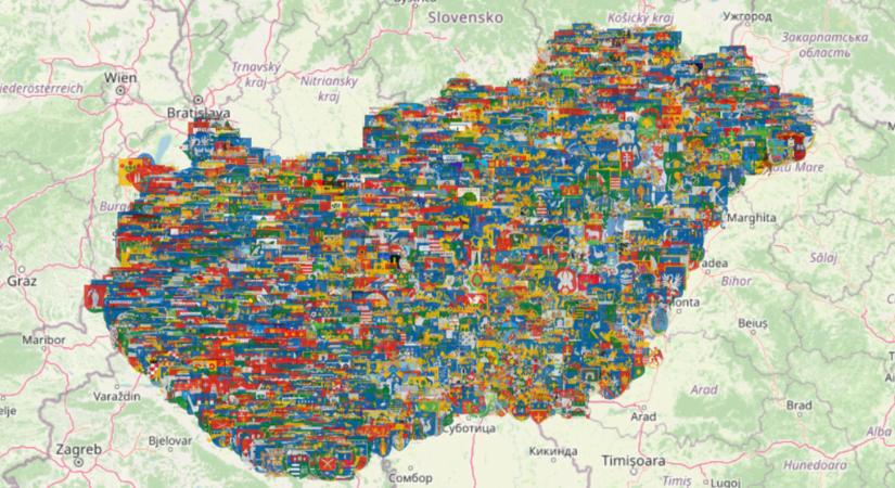 Egy térképre került minden magyarországi település címere