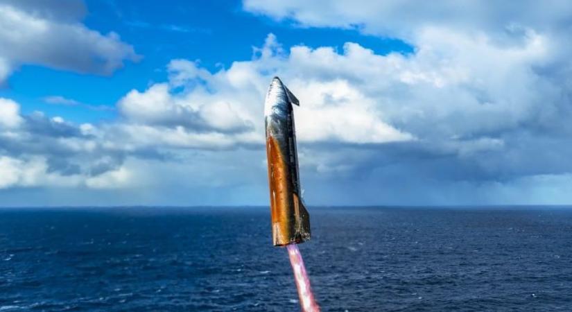 Hihetetlen videó készült az ütött-kopott Starship landolásáról