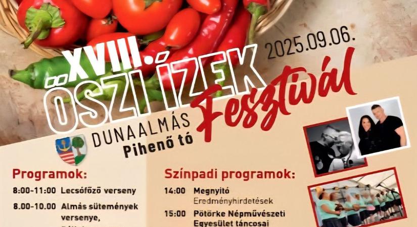 Így várja a látogatókat a XVIII. Őszi Ízek Fesztivál Dunaalmáson