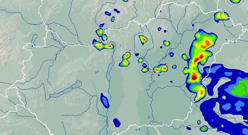 Mutatjuk, merre alakulnak ki zivatarok vasárnap, óráról órára