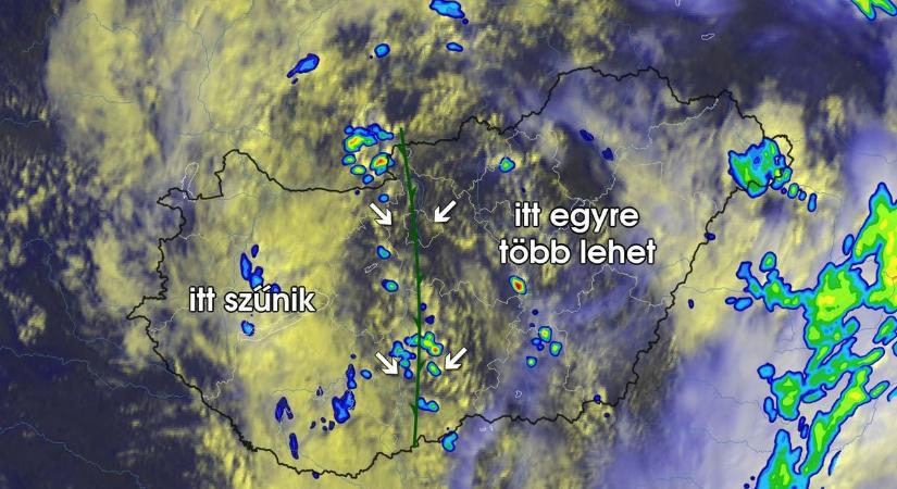 Kezdődik! - Még nagyobb esély van záporok, zivatarok kialakulására