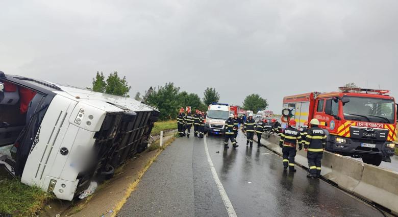 Buszbaleset Kolozs megyében - hárman súlyosan megsérültek