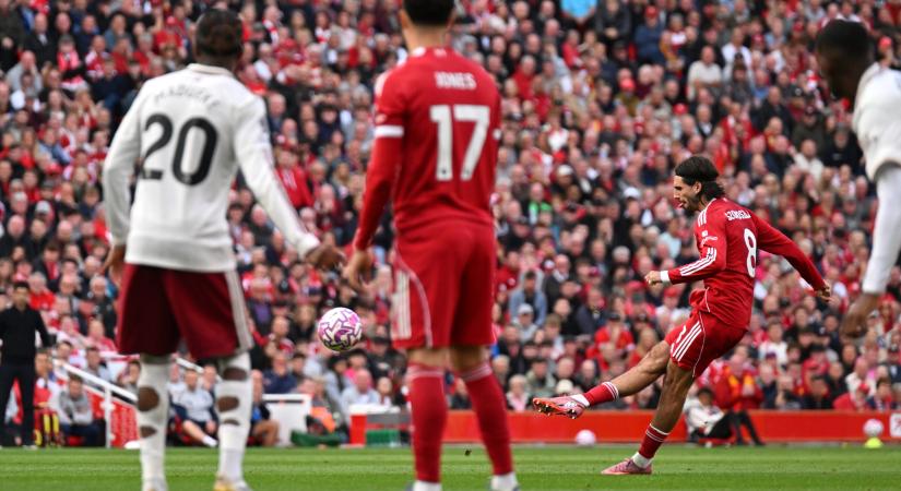 Szoboszlai eszméletlen szabadrúgásgóljával nyert a Liverpool az Arsenal ellen