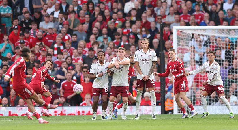 Atyaég! Szoboszlai-álomgól döntötte el a Liverpool-Arsenal szuperrangadót - videó