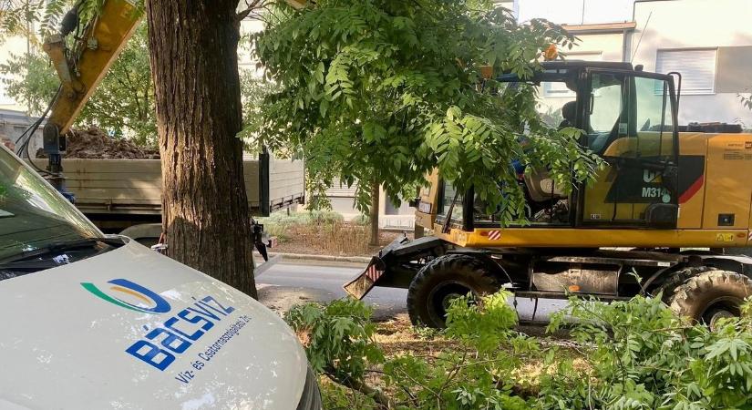 Ismét csőtörés történt a Nyíri úton, hihetetlen járgányt vettek videóra Kecskeméten