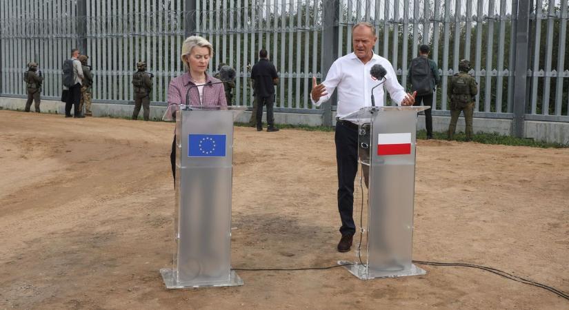 Támogatásáról biztosította Ursula von der Leyen a lengyel határkerítést