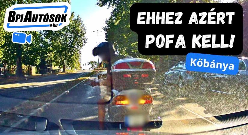 Egy gátlástalan motoros akciója Kőbányán