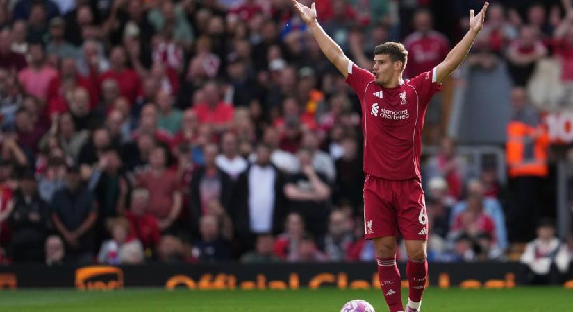Szoboszlai gólja után Kerkezről se feledkezzünk meg: a Liverpool másik magyarja az Arsenal elleni meccs második legjobbja