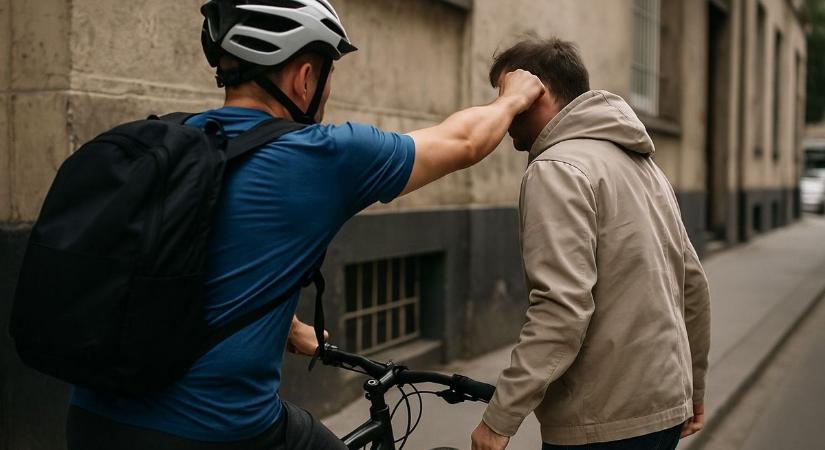 Hátulról támadt a barcsi garázda, mert szóvá tették, hogy tán nem így kéne bicajjal közlekedni