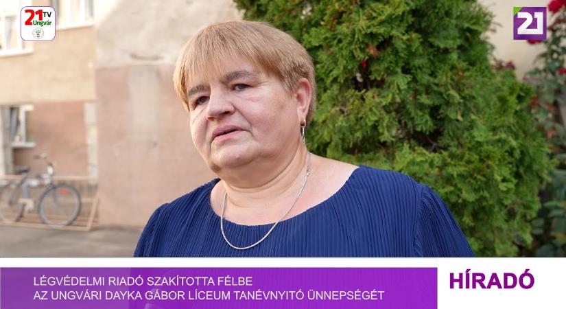 Légvédelmi riadó szakította félbe az Ungvári Dayka Gábor Líceum tanévnyitó ünnepségét (videó)