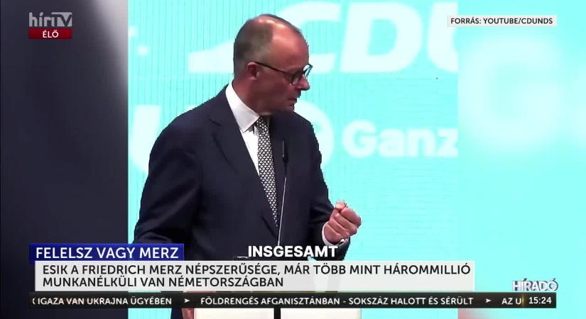 Csökken Friedrich Merz támogatottsága  videó