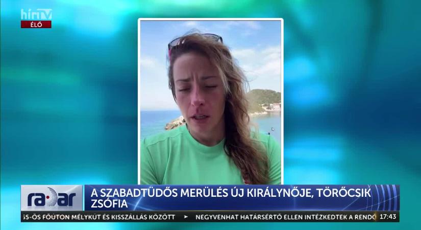 Radar - Új világcsúcsot állított fel szabadtüdős merülésben Törőcsik Zsófia  videó