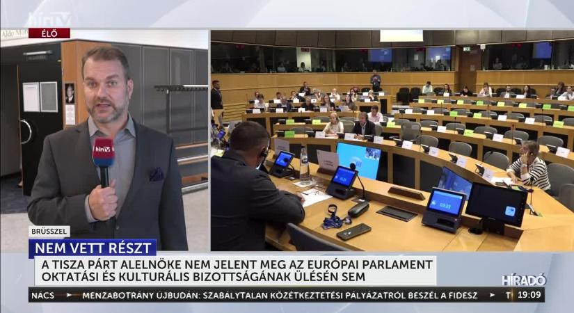 Nem vett részt hétfőn Tisza Párt alelnöke az Európai Parlament Kulturális és Oktatási Bizottságának ülésén  videó