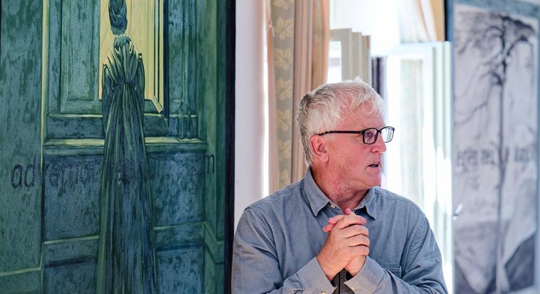Tóth Csaba festőművész tárlatvezetése a Szily-kastélyban