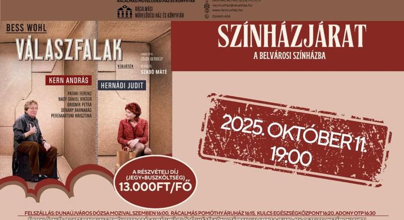 Őszi színházjárat: Válaszfalak a Belvárosi Színházban