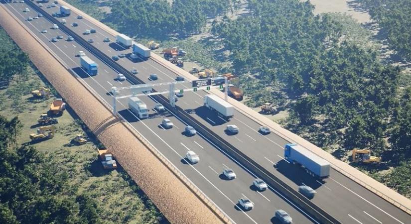 Jön a 2x4 sáv: elkezdődött az M1-es négy évig tartó bővítése